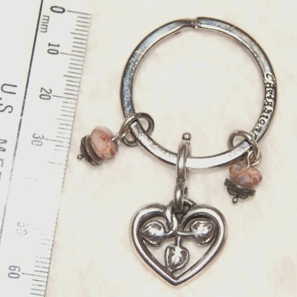 NWOT Vintage (2000) Brighton Heart Charm Key Fob - Picture 5 of 7